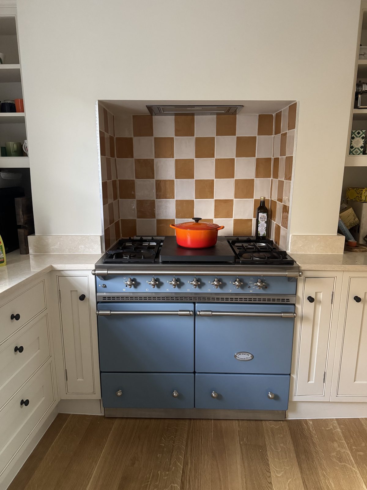 Hawthorn Cottage Limehouse — Lacanche range cooker in new kitchen installation
